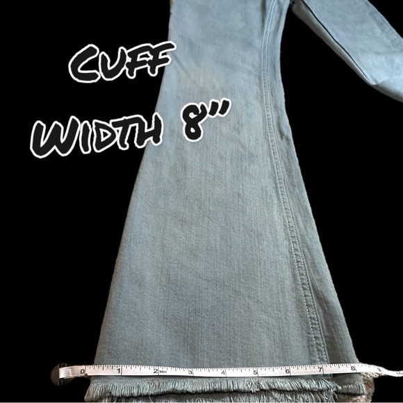 Originally NWT Aged White Flare Crop Jeans now in Sage. Size 26 - Picture 11 of 12